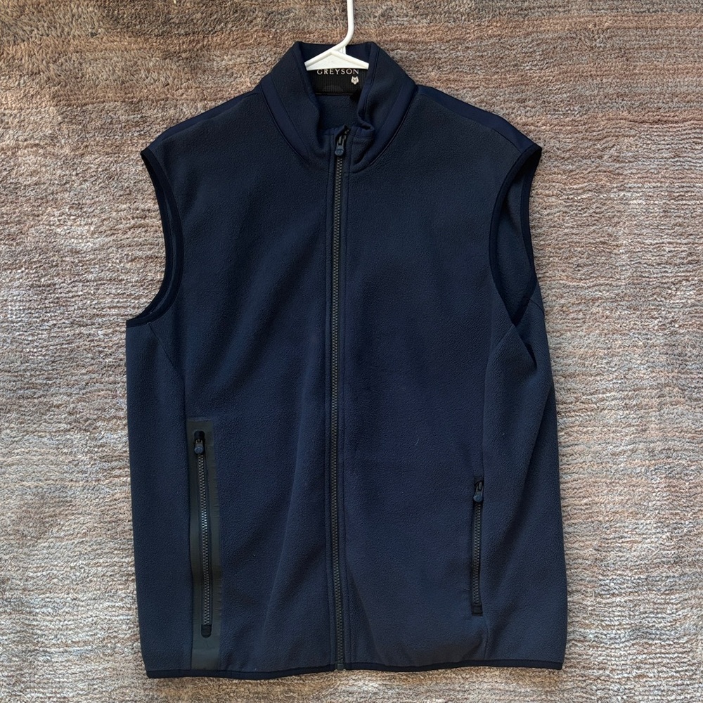Greyson Men's Navy Zip Vest